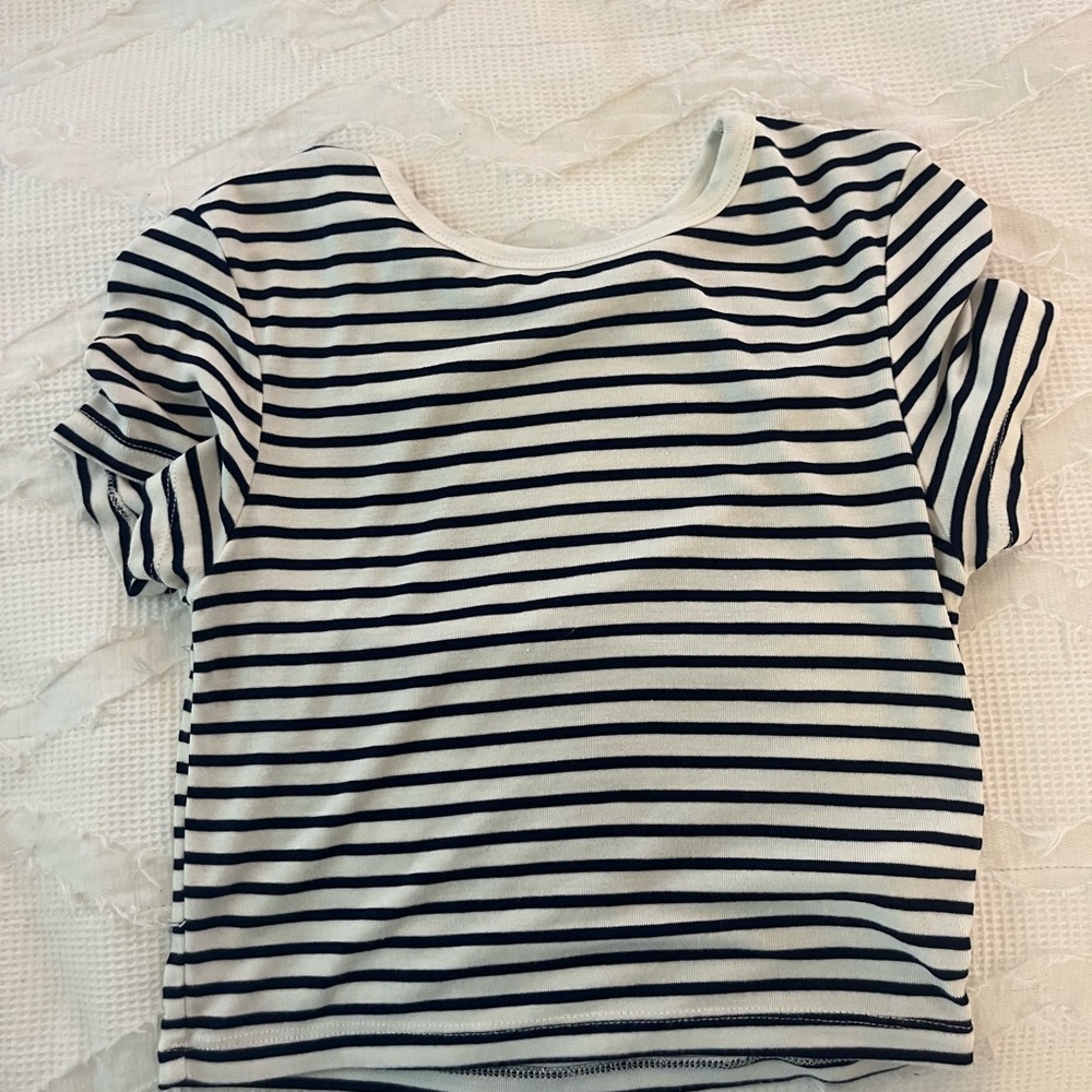 Striped Black and White Women's Top